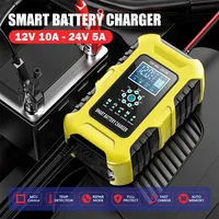 FOXSUR Car Battery Chargers 12V/10A 24V/5A Full Automatic AGM Wet Smart Battery Chargers Maintainer Portable Battery Chargers - Image 5