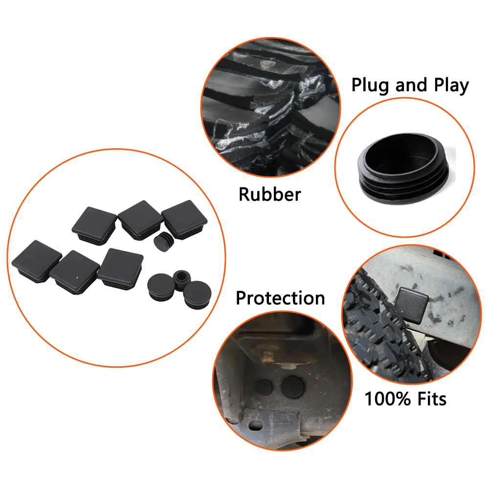 Car Chassis Floor Drain Plug Round Hole Plugs Waterproof Protection Cover For Jeep Wrangler 2007-JK JKU floor pan drain plug