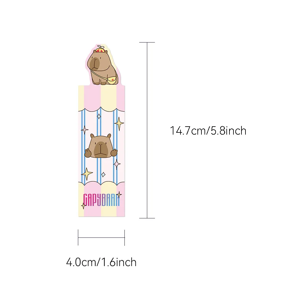 30 Cute Cartoon Capybara Bookmark Small Niche Decoration Reading Book Bookmark Desk Hand Account Portable Animal Bookmark Bookmarks Stationery Supplies Bookmark Holder
