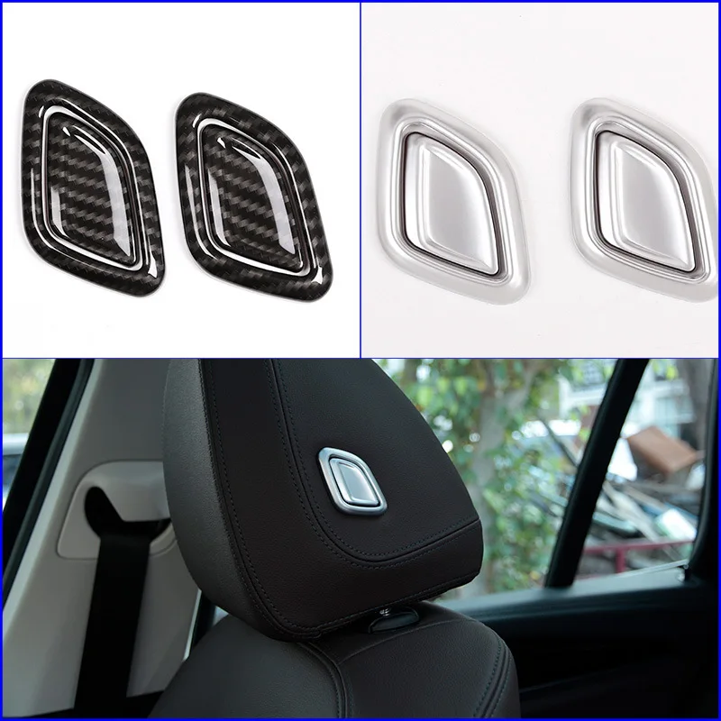 

Автомобильные аксессуары из АБС-пластика для BMW X3 X4 G01 G02 2018-2023, кнопки для подголовника, декоративная накладка