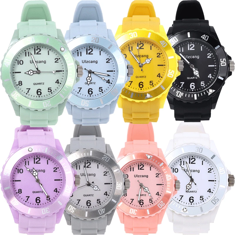 Fashion Men Women Watches Casual Candy Color Silicone Digital Sport Watch Lover's Gift Clock Couple Wristwatch Female Clock