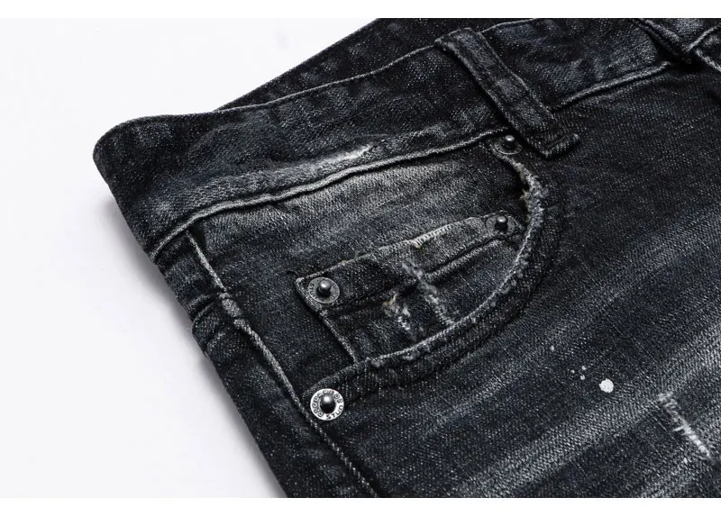 Street Fashion Men Jeans - Distressed Detail