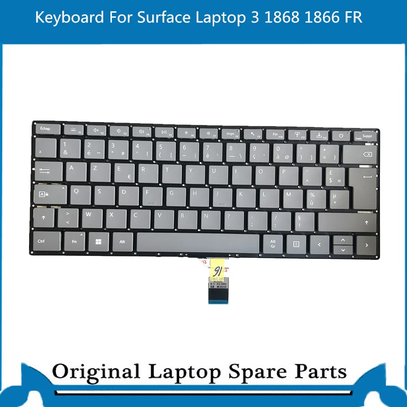 Teclado para Microsoft Surface Laptop fr Layout 13.5in 15in 13.5in 1868 1872 1953 1954 Novo