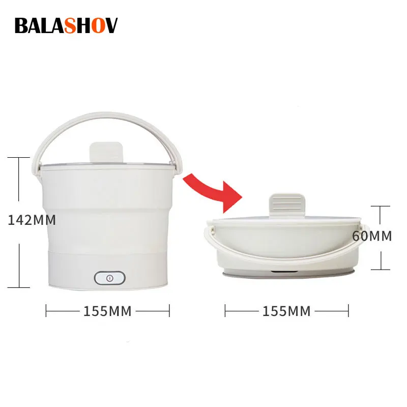110V/220V Foldable Electric Cooker Mini Multifunction Hot Pot Food Steamer Cooking Machine for Dormitory Noodle Cooker for Travel Electric Cooker Electric Hot Pot
