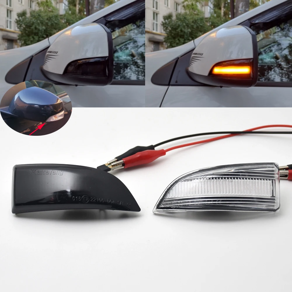 TOTMOX 2 pezzi Indicatori di direzione a LED dinamici, Indicatori lampeggianti sequenziali per specchietti laterali Compatibile con Renault Megane 3 MK3 III RS 2008-2016