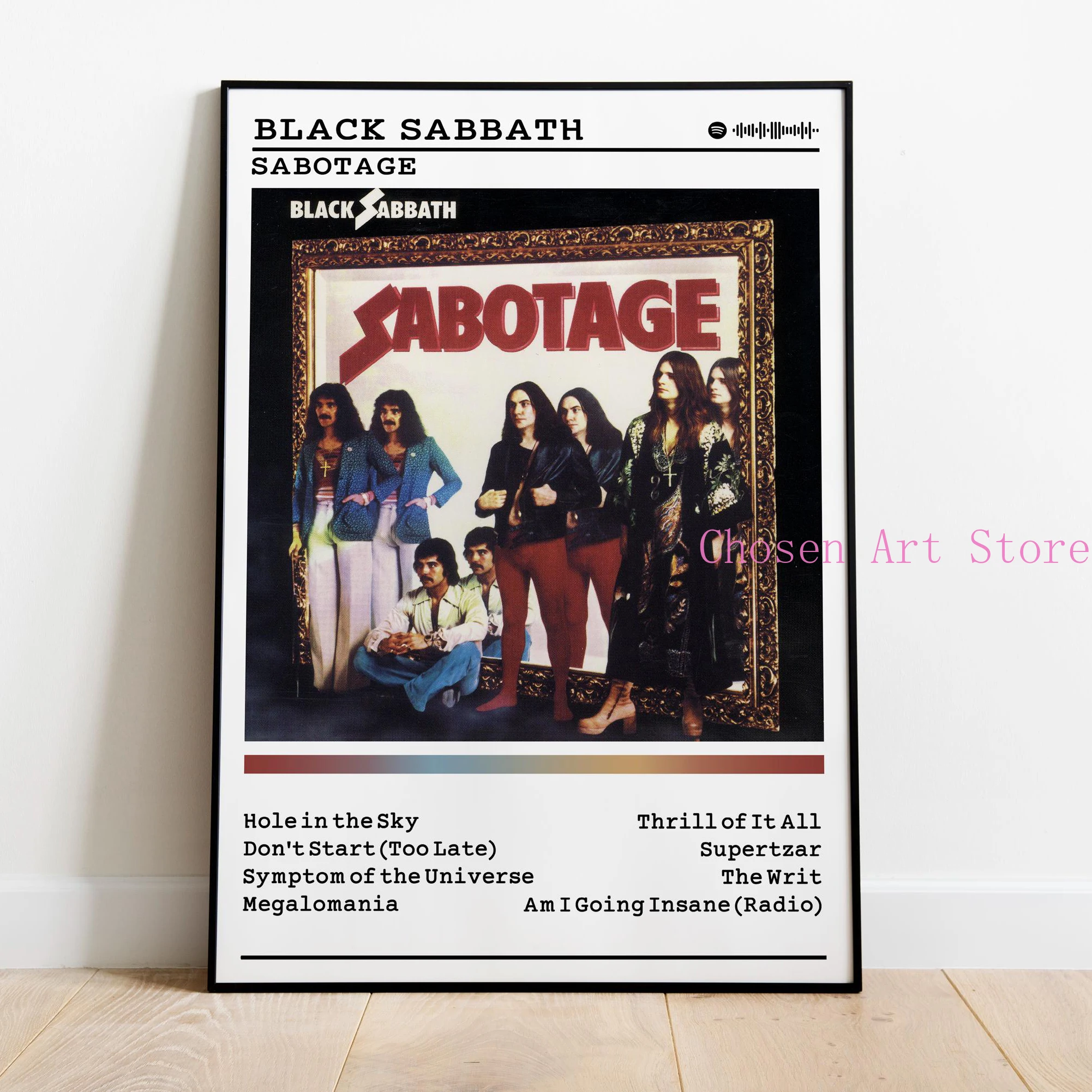 Black Sabbath Album Series Canvas Art - Modern Wall Decor for Living Room & Bedroom