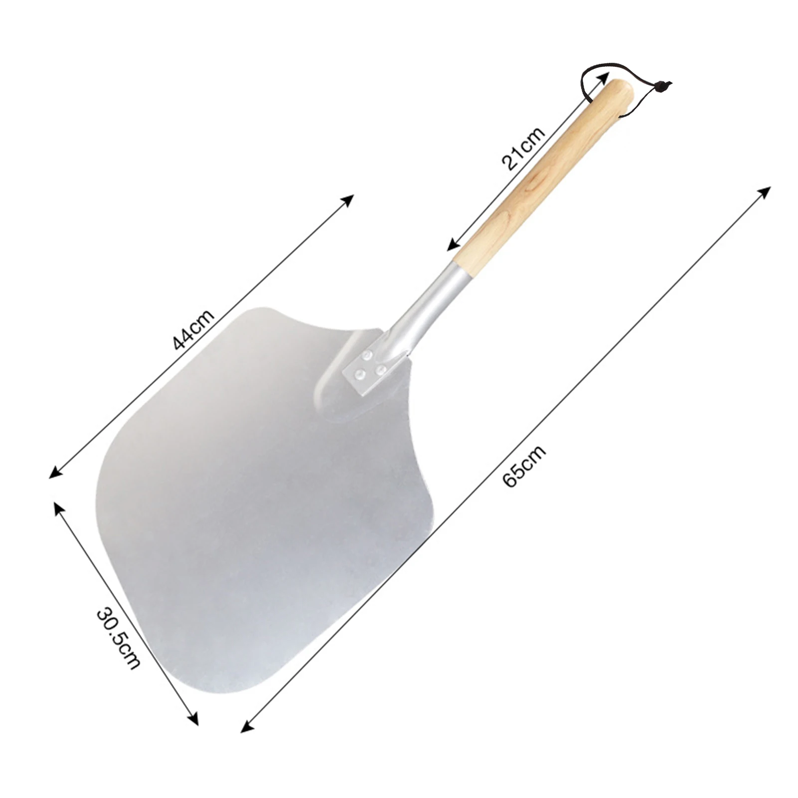 Shovel Wood Removable Aluminum Pizza Peel With Long Wooden Handle Pastry Tools Accessories Pizza Paddle Spatula Cake Baking Cutt