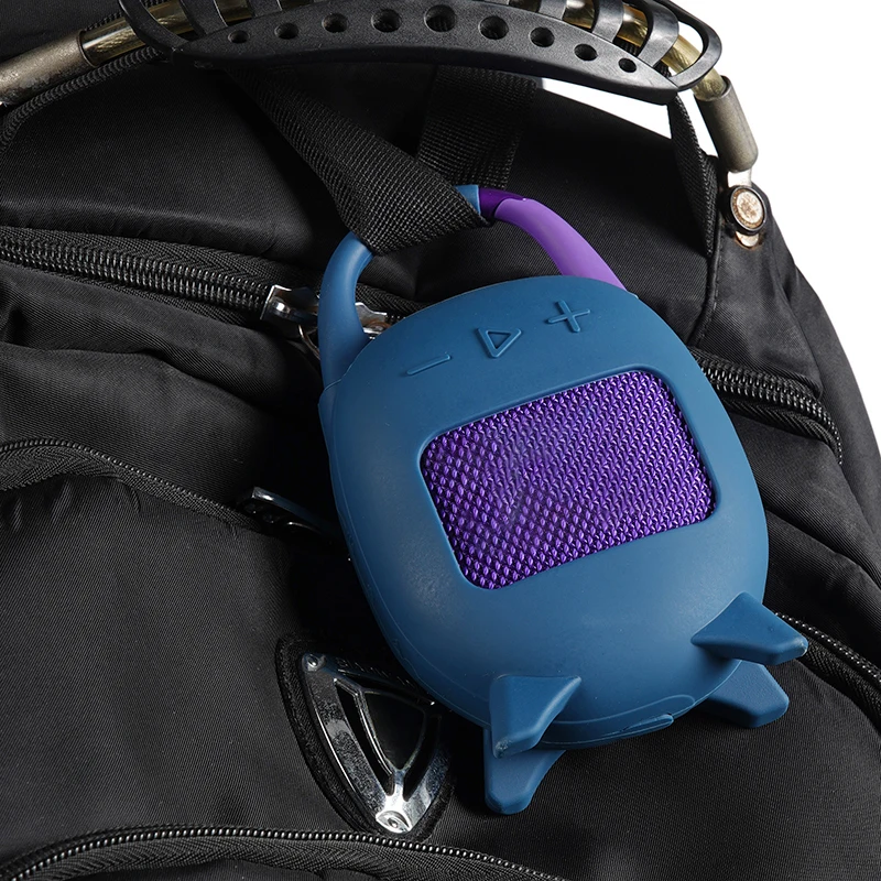 Silicone Cover Case Shockproof Protective Carrying Case Speaker Carrying Stand Up Cover Pouch for JBL Clip 5 Portable BT Speaker