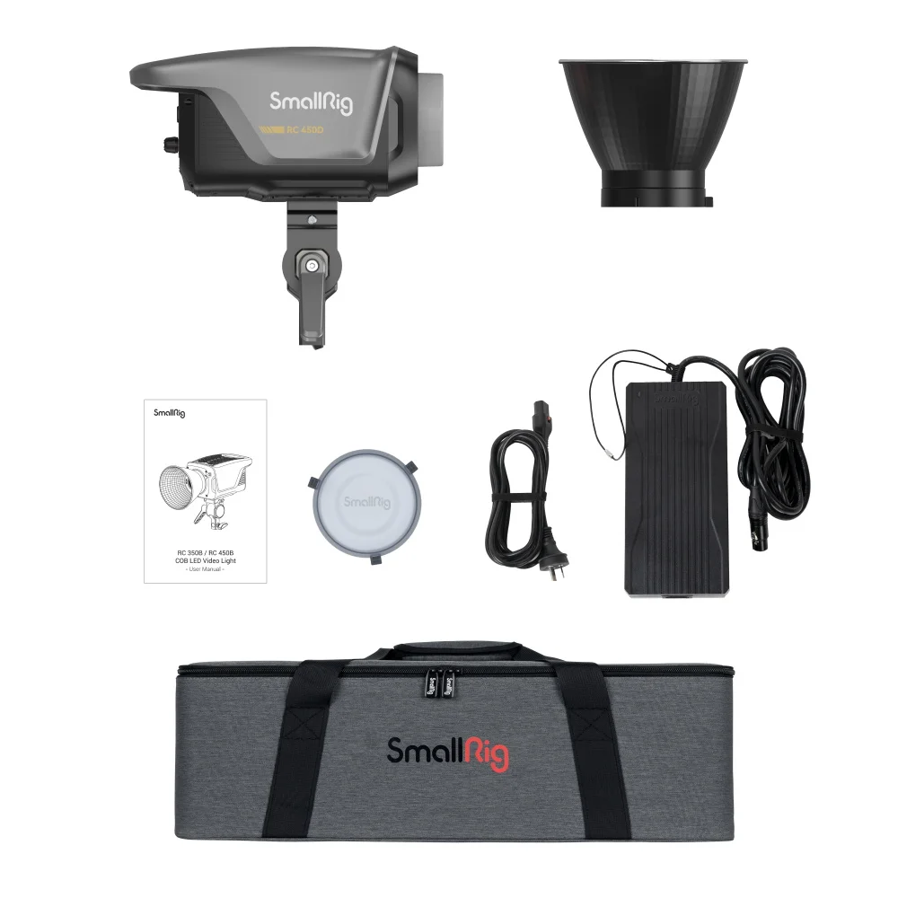 Smallrig-RC350 RC450 사진 스튜디오 플래시 라이트, 전문 COB 필 라이트 블루투스 앱 제어 LED 비디오 사진 3961