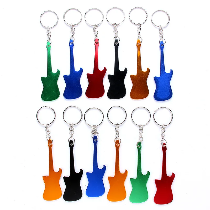 Aluminum Alloy Electric Guitar Bottle Opener Key Chain Guitar