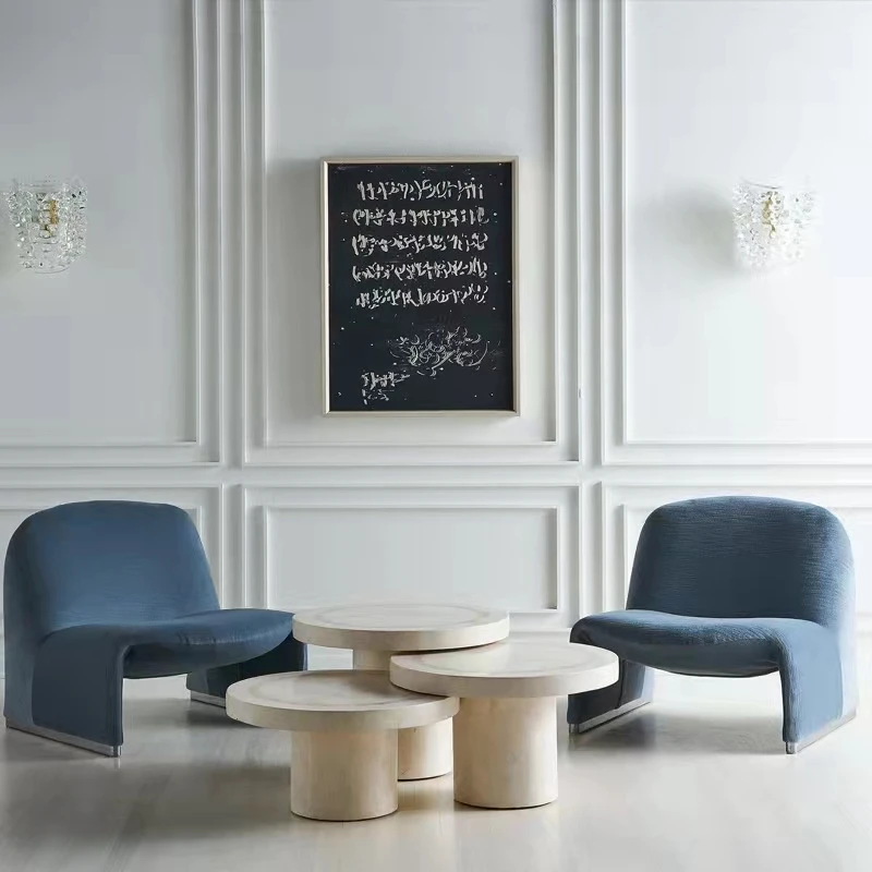 

Single Sofa Chair Designer Hill Wabi-sabi Wind Nordic Retro Creative Light Luxury Leisure Living Room Furniture