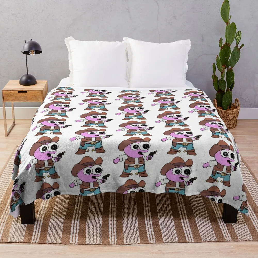 

Smiling Friends Cowboy Pim Pattern - Adult Swim Throw Blanket Thins Loose Luxury Designer Blankets For Bed for babies Blankets