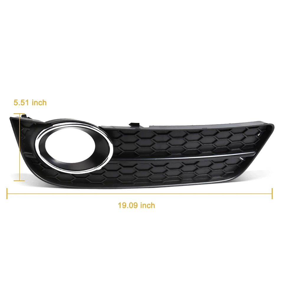 Auto voorgrille Auto Honingraat Mesh Grille Grill Mistlamp Lamp Grill Cover Voor Audi A4 B8 2008-2012 Voorbumper Mistlamp (Color : Chrome