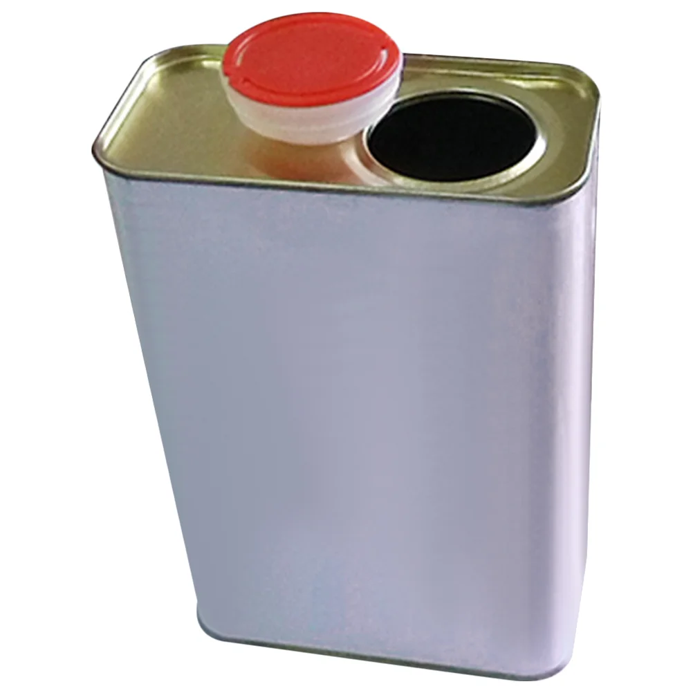 

Container with Lid Tinplate Paint Bucket Empty Pail Cover Metal Can Jar Rectangle