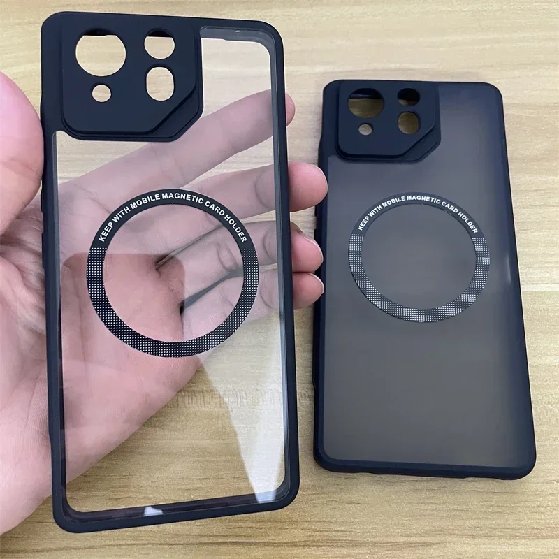 Magnetic Clear Shockproof Bumper Protective Phone Case with MagSafe Compatibility