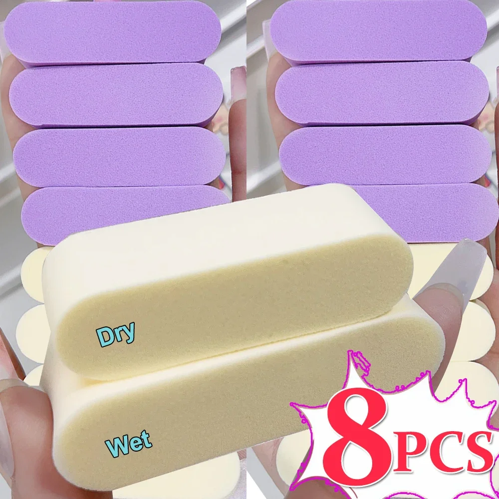 Description Picture 3 of item8pcs Makeup Blending Sponge Wet and Dry Cheese Rice Cake Strip Powder Puff Face Foundation Concealer Cream Powder Cosmetic Puffs