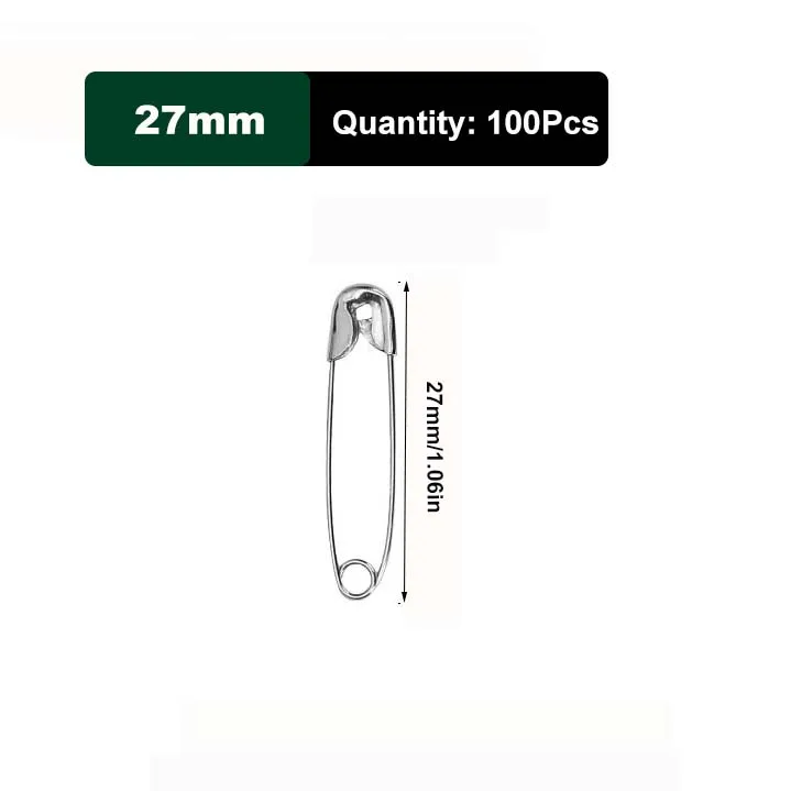 Durable Rust-Resistant Silver Safety Pins for DIY Crafts and Sewing Accessories (50/100 Pack)
