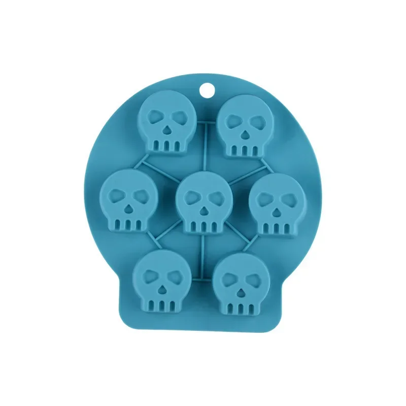 Silicone Soap Mould Halloween Chocolate Bat Skull Ghost Ice Grid Mold Cartoon Cake Baking Candle Molds