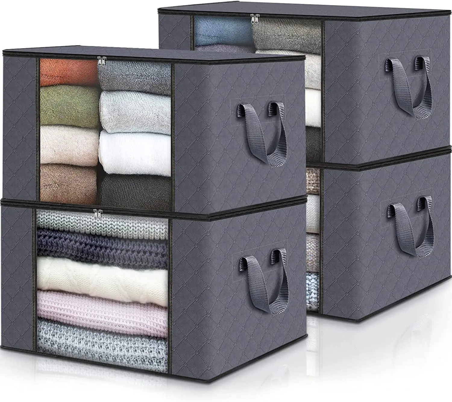 1/3pc Large Capacity Clothes Storage Bag Foldable Blanket Storage Bags Storage Containers for Organizing Bedroom Closet Clothing 1
