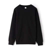 Round Necked Hoodie Loose Solid Color Spring Autumn Winter Men And women's Plush And Thick Versatile Top Sweatshirts Pullover 2