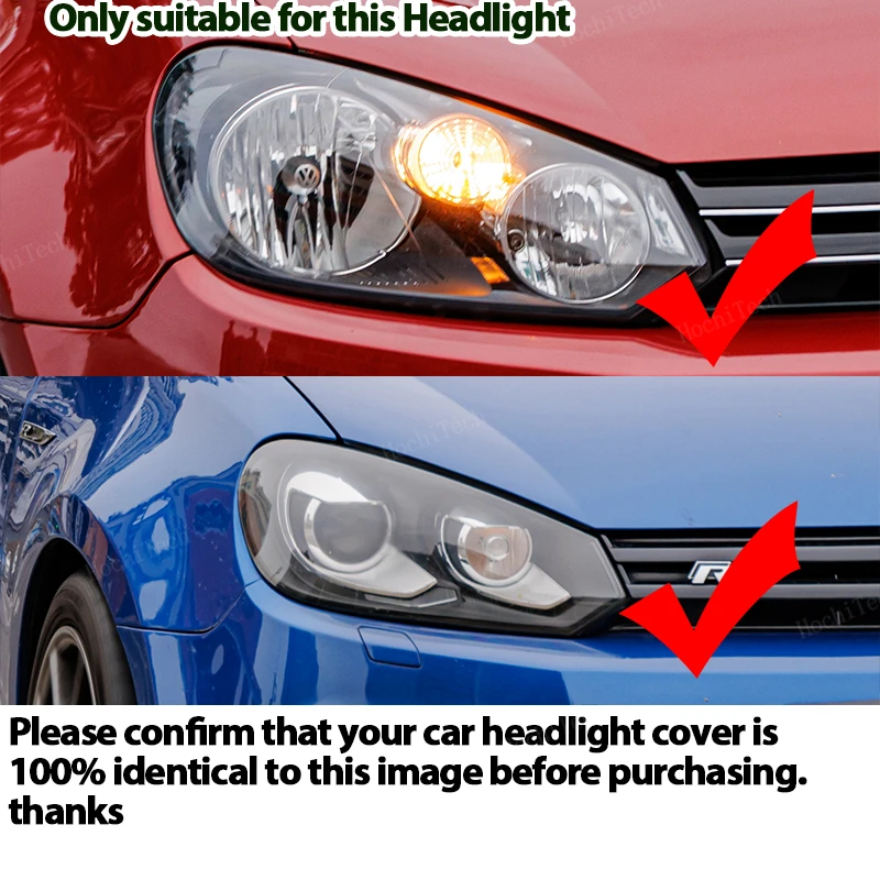 Headlight cover Headlight lens cover Car Front Headlight Lens Covers For Volkswagen VW Golf 6 MK6 GTI R 2010-2014 Transparent Lampshade Headlamp Shell