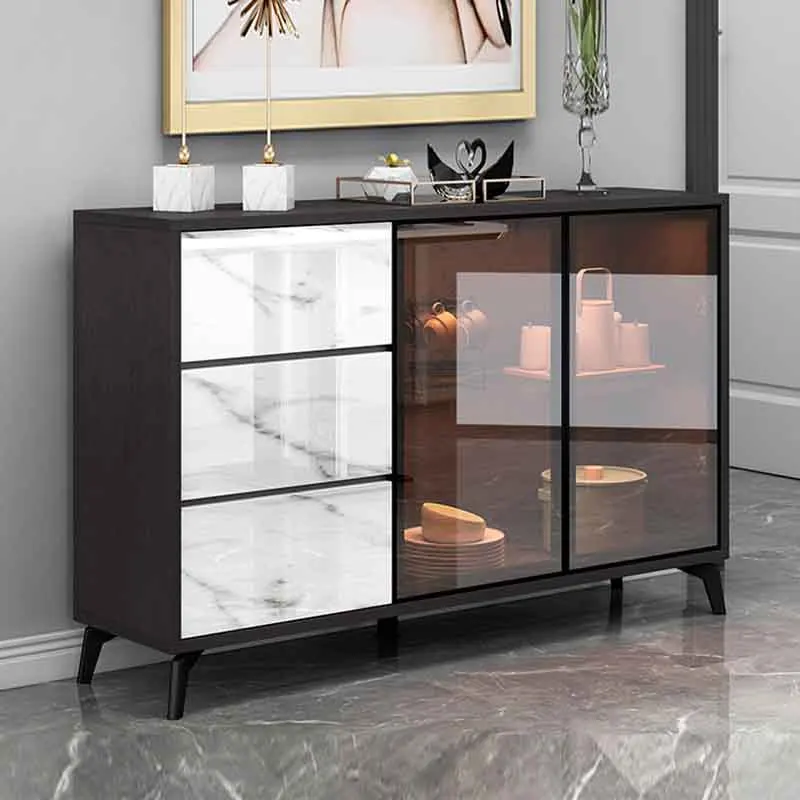 Mid Century Modern Sideboards Kitchen Wood Luxury Storage Dining Buffet Sideboards Nordic Schminktisch Farmhouse Furniture HDH