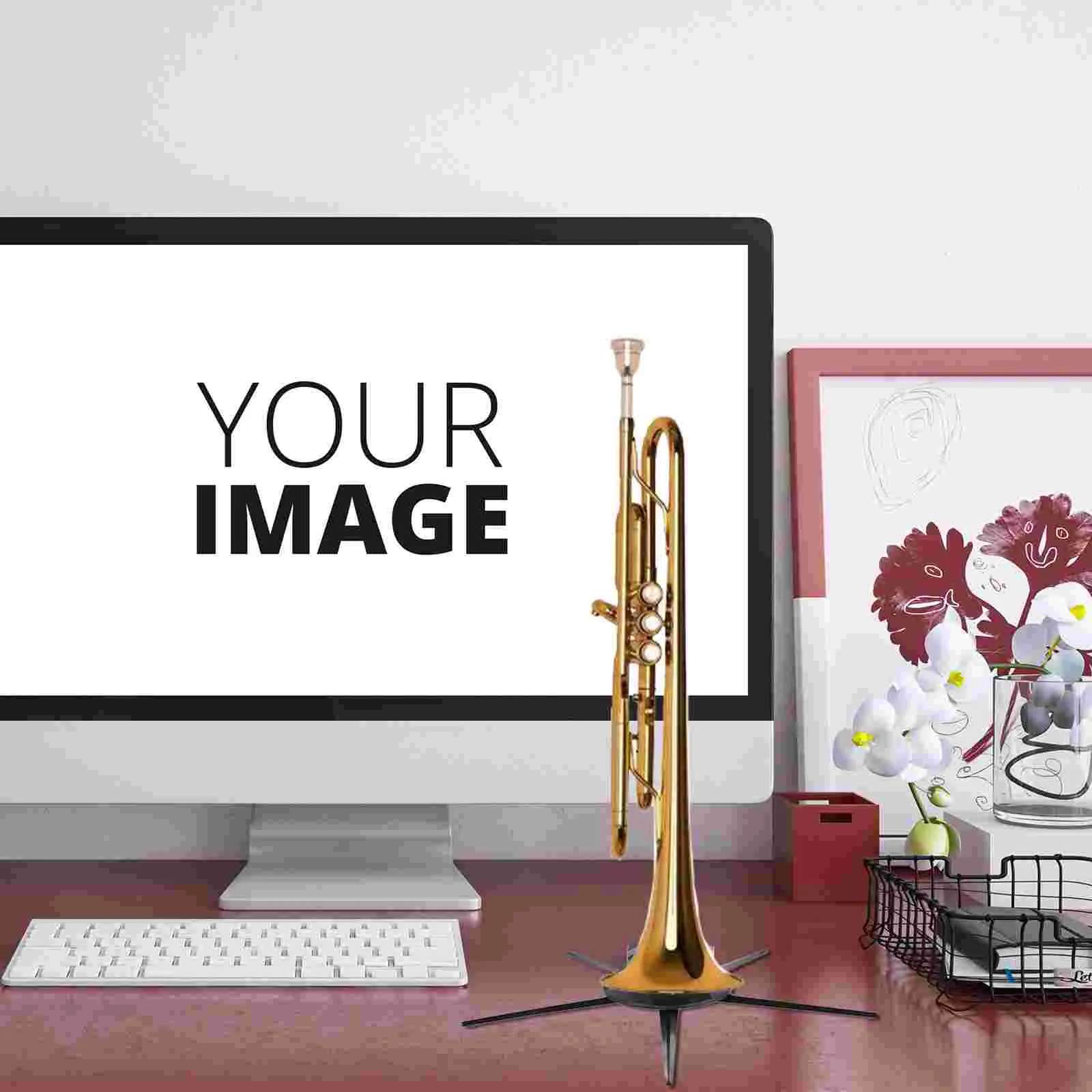 Folding Trumpet Stand Five Leg Bracket Holder Flugelhorn Display Rack Musical Instruments Practical Stand Durable ABS Material