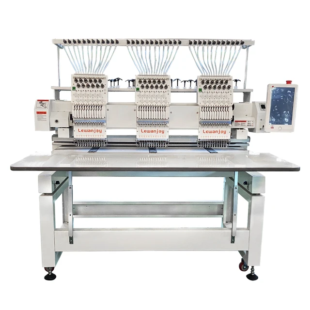DAHAO A15 System 12 Needles Three Heads Computer Flat Hat Embroidery Machine Free Shopping