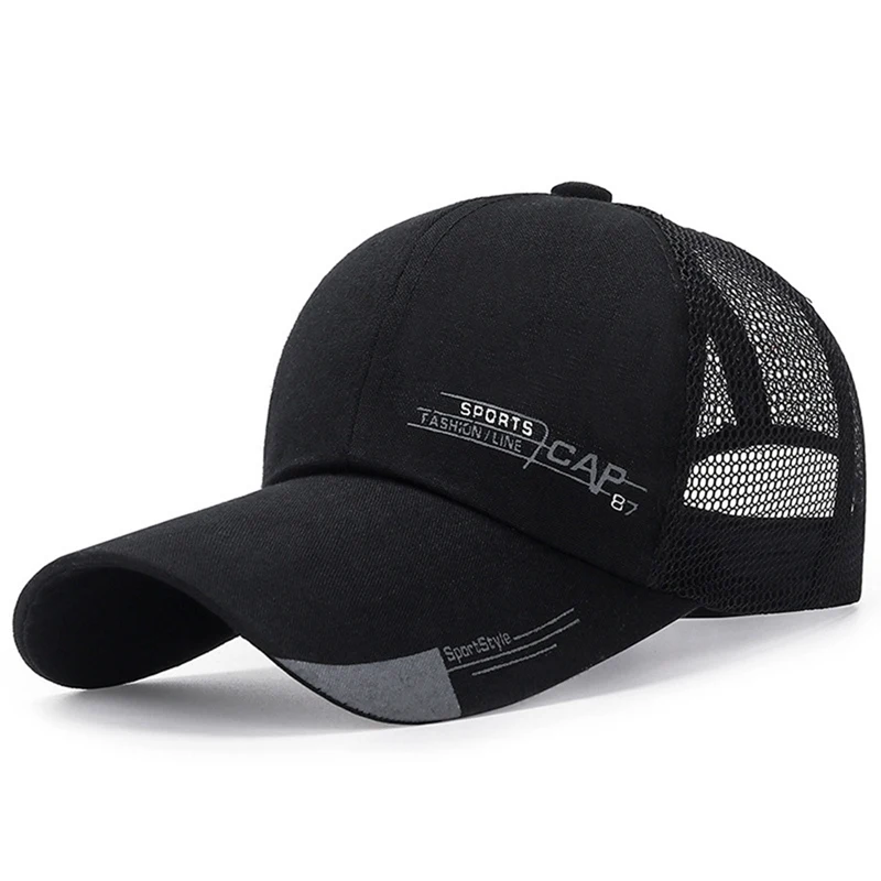 Adjustable Belts Snapback Hat Unisex Sports Tennis Caps Outdoor Hiking Climbing Baseball Cap Breathable Mesh Summer Golf Hats baseball caps sports sun hats golf caps
