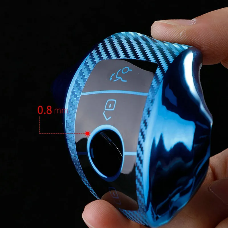 Carbon Fiber Car Key Fob Cover - Premium TPU Protection