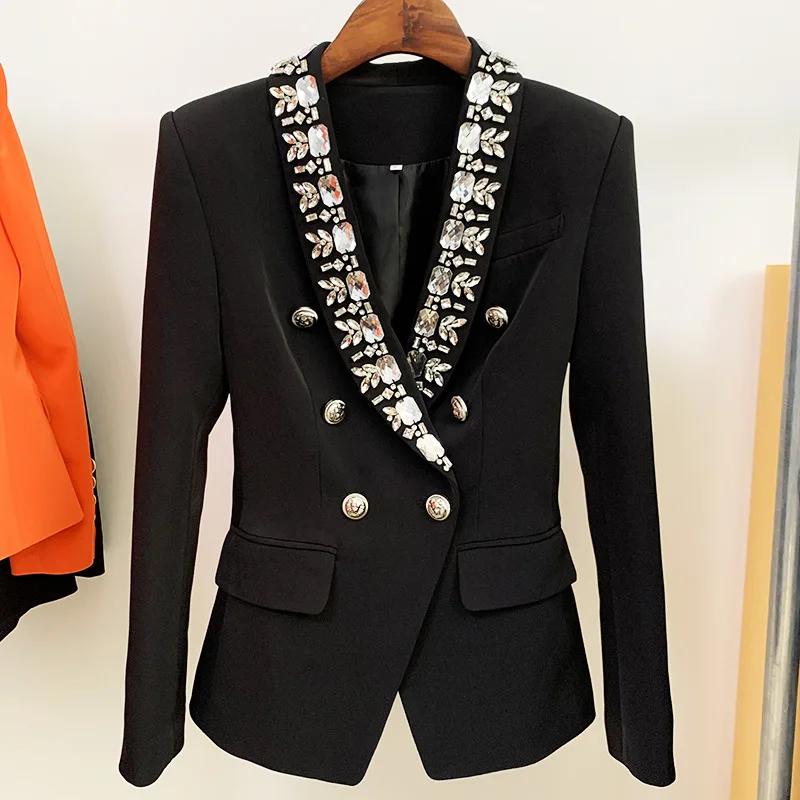 

New 2023 famous luxury crystal beaded blazer suits for Women wholesale