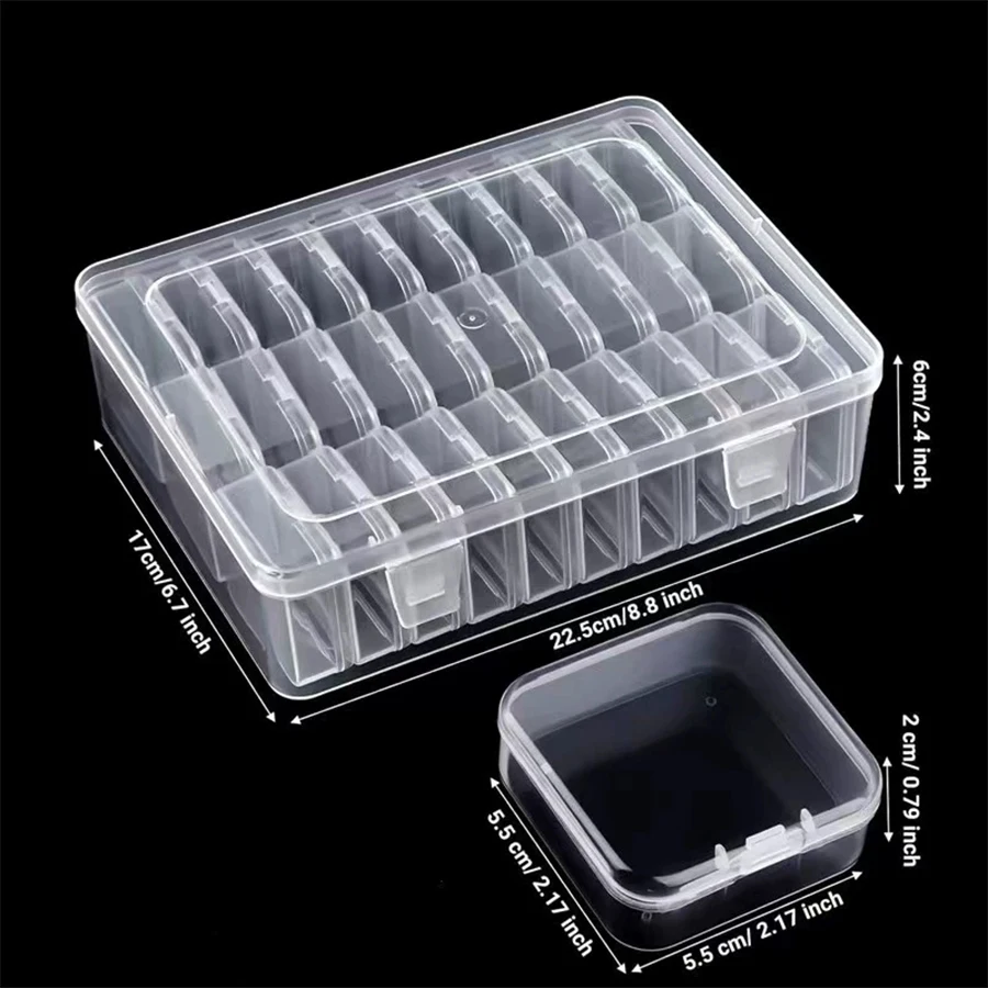 Durable Plastic Storage Box, 30 Compartments and Small Container - Transparent Jewelry and Small Item Organizer 6