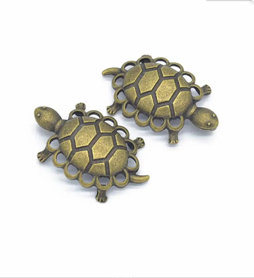20pcs 39x25mm Charms Sea Turtle DIY Jewelry Findings 2 Colors Sea Turtle Charms F0380