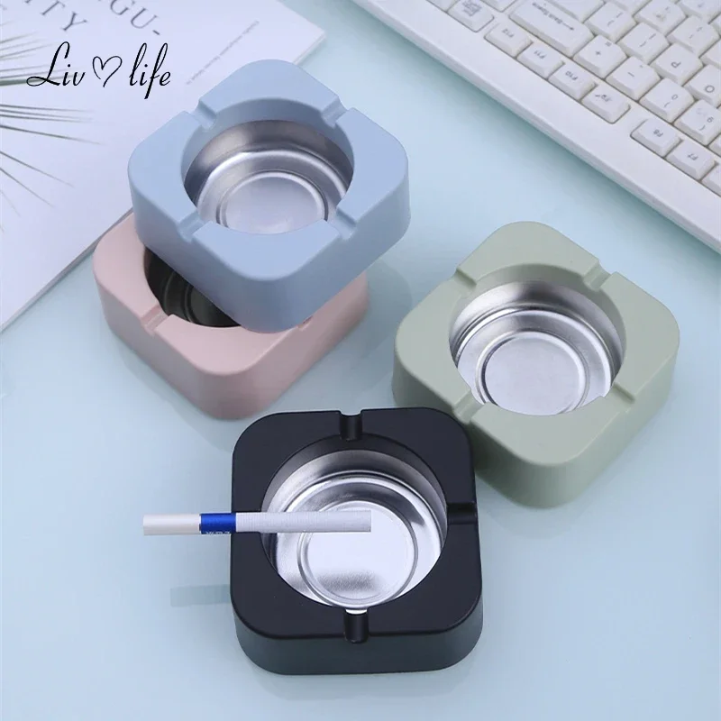 Ashtray For Home Smoking Desk Cigarettes Tobacco Office Car