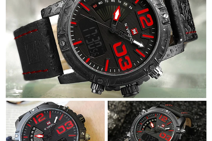 NAVIFORCE Business Luxury Brand Men Watch Military Sport Watches Man Quartz Week Display Wristwatch Male Clock Relogio Masculino