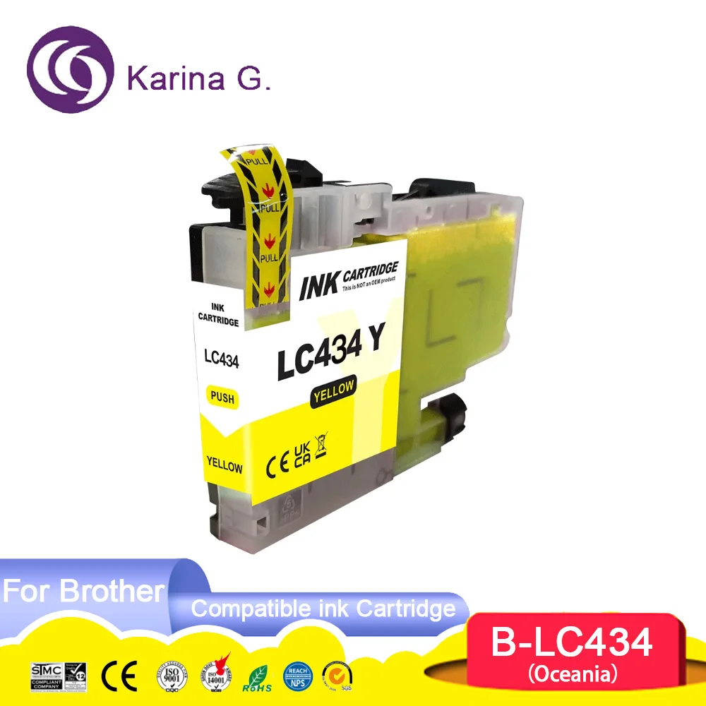 Standard capacity LC434 LC 434 Premium Color Compatible inkjet Ink Cartridge For