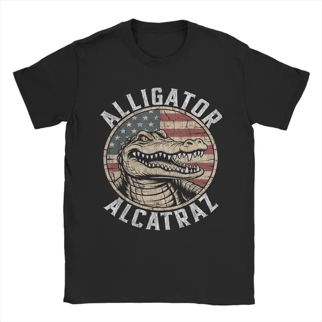 Alligator Alcatraz Cotton T Shirt - 10 colors