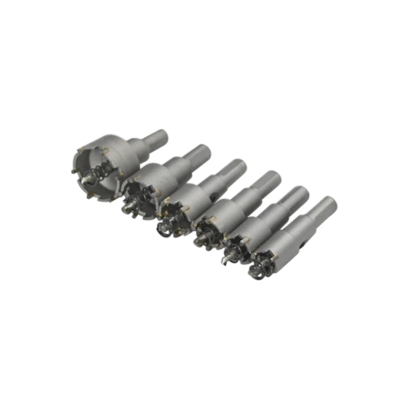 6Pcs 16-32mm HSS Carbide Tip Drill Bit Hole Saw Cutter Set Metal Tungsten 