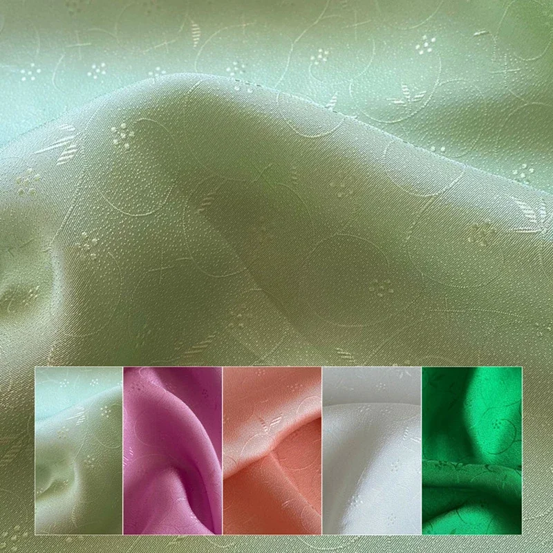 

Жаккардовая шелковая хлопчатобумажная ткань шириной 140 см, шириной 26 мм для летнего платья, рубашки, одежда X031