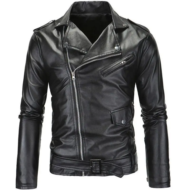 Men Leather Coat Spring Autumn Motorcycle Wear leather jackets,men winter jacket,leather trench coat