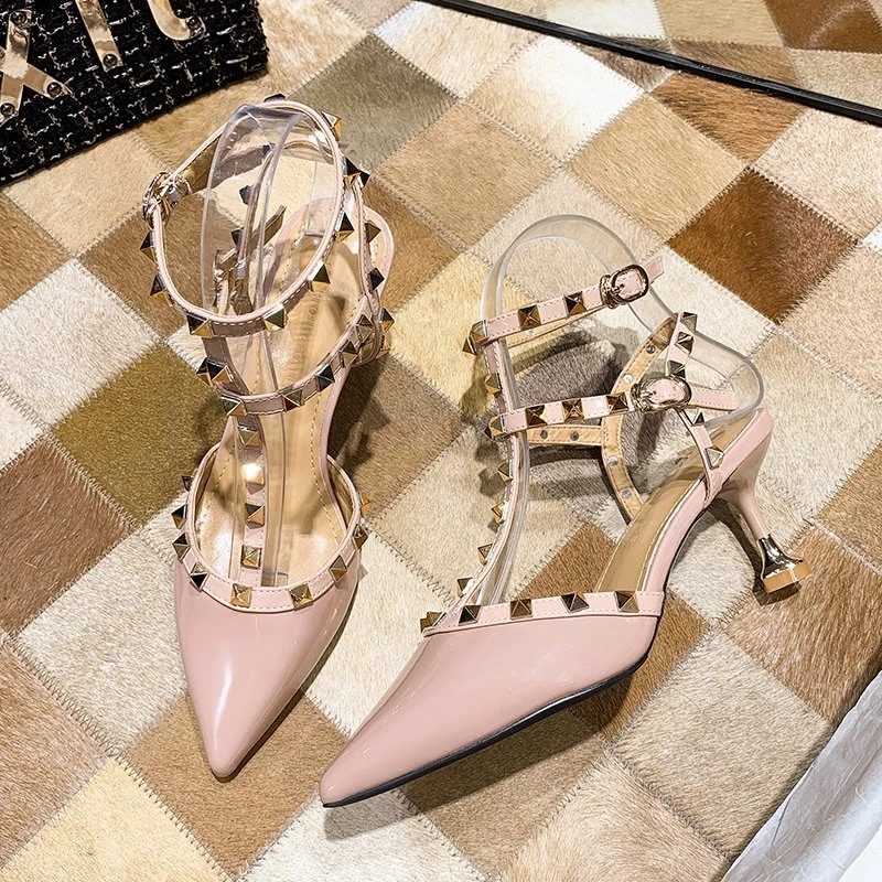 Moda Donna Slip On Office Scarpe Rosse Con Tacco Alto Lady Classic Black Décolleté Da Ufficio Di Alta Qualità Zapatos Dama Cool Heels G6166