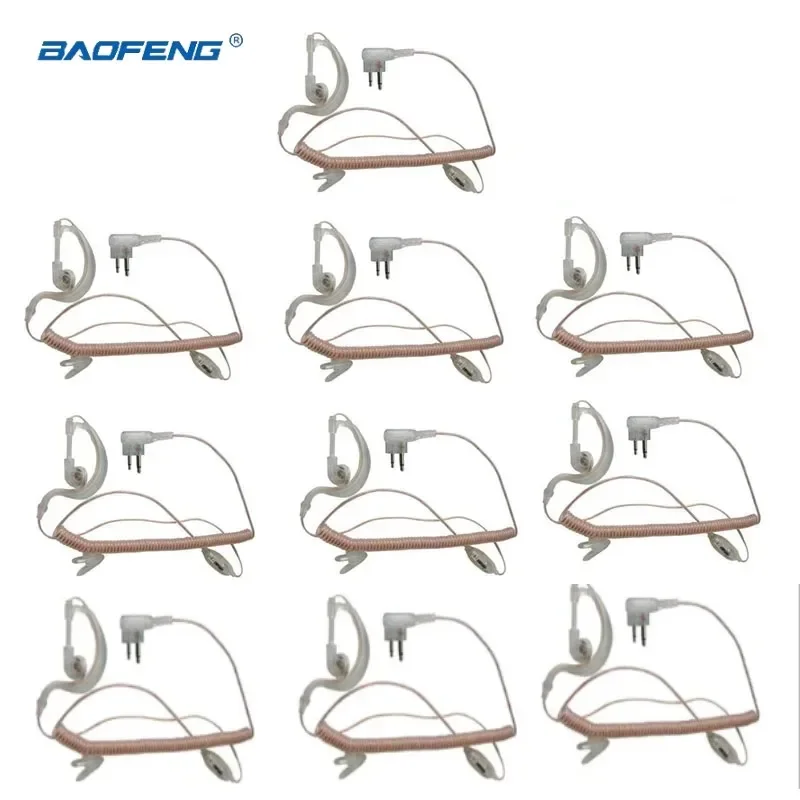 10Pcs G-Shaped Ear Hook Headset Ptt Microfono A 2 Pin Per Motorola Gp88 Gp300 Gp308 Cp140 Cp200 Cp300 Cls1110 Cls1410 Cls1450
