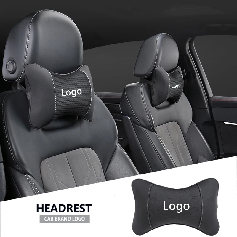 1PcsCarSeatHeadrestAutoLogoNeckPillowForVolvoXC60XC90S60