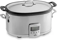 Stainless Steel Electric Slow Cooker 7 Quart, Aluminum Insert, Programmable LCD Screen Digital Timer, SD700350, Silver 1