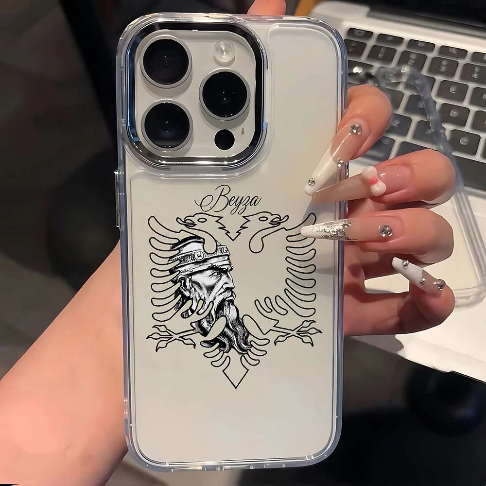 Albanian Eagle Transparent Soft Phone Case