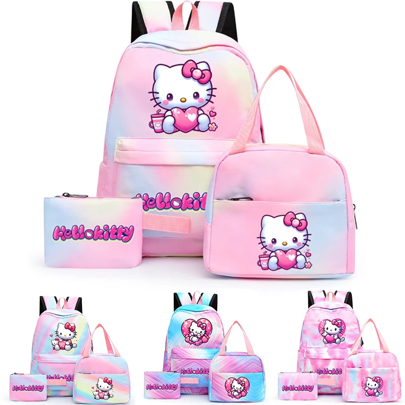 

3 шт./комплект, Детский рюкзак с рисунком Hello Kitty