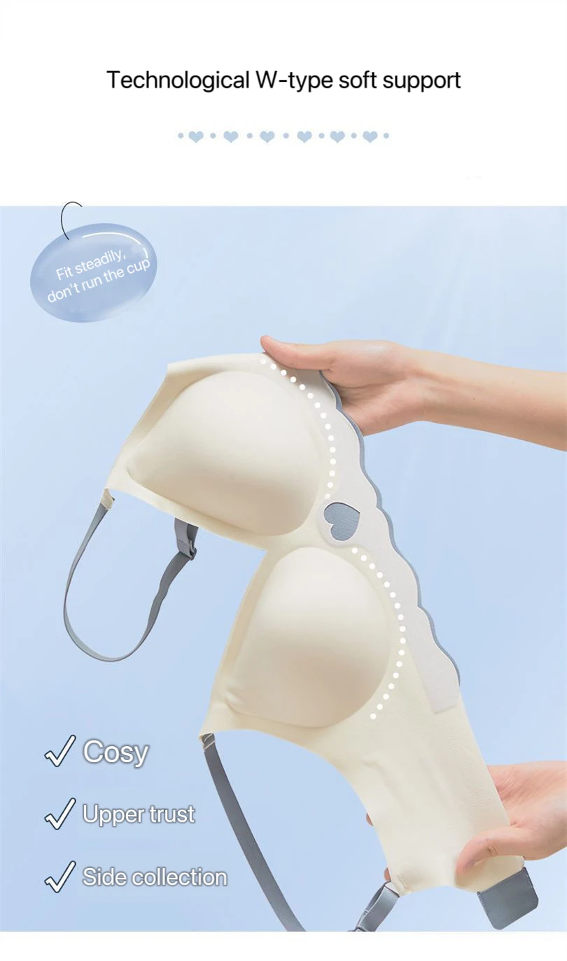 2pcs Womens Seamless Sweet Anti Sagging Bra Girl Thin Brassier Lady Comfort Soft Breathable Bra Student Simple Fashion Underwear
