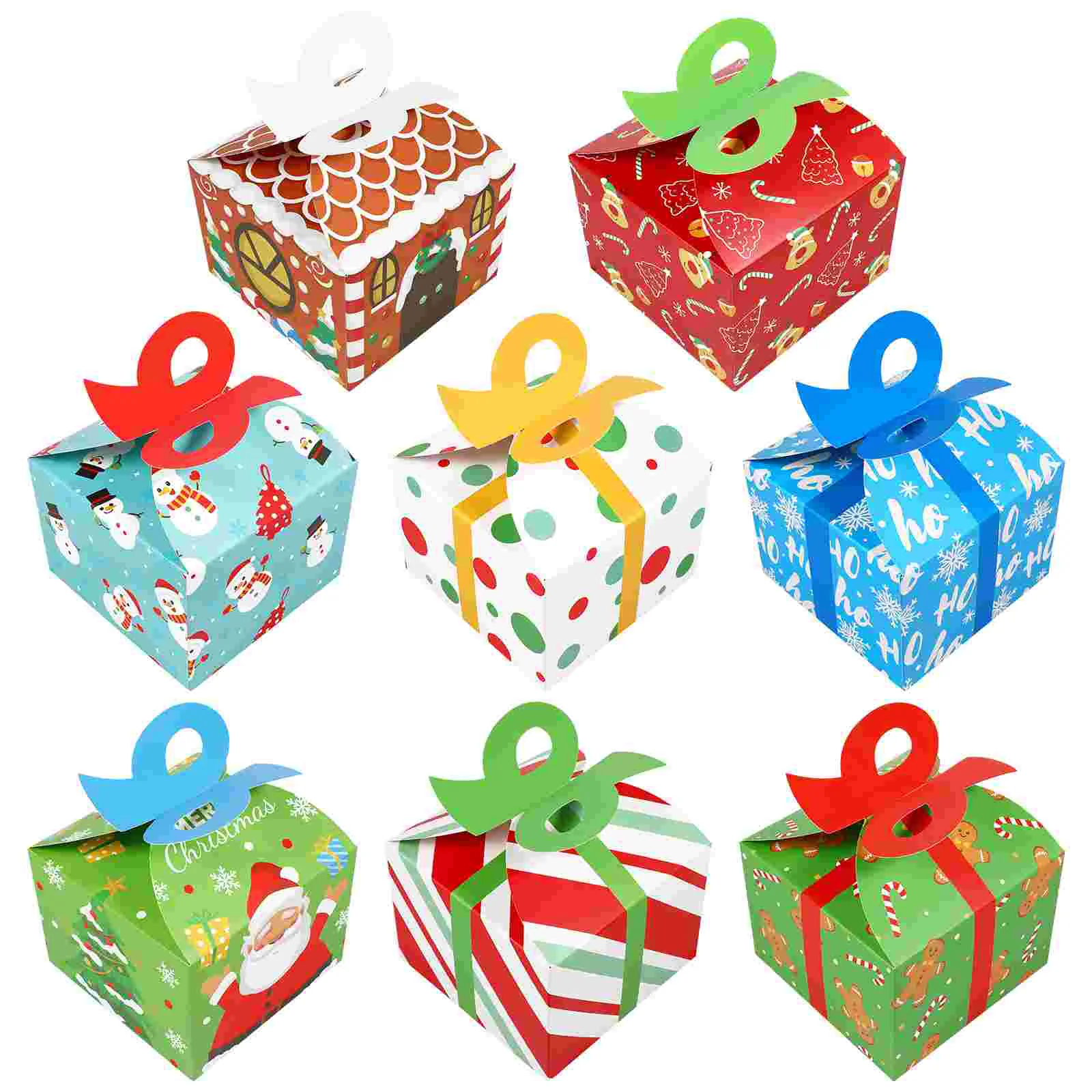 

Christmas Boxes Gift Candy Cookie Treat Xmas Party Box Goodie Cardboard Bags Paper Containers For Favors Favor Pouches Package