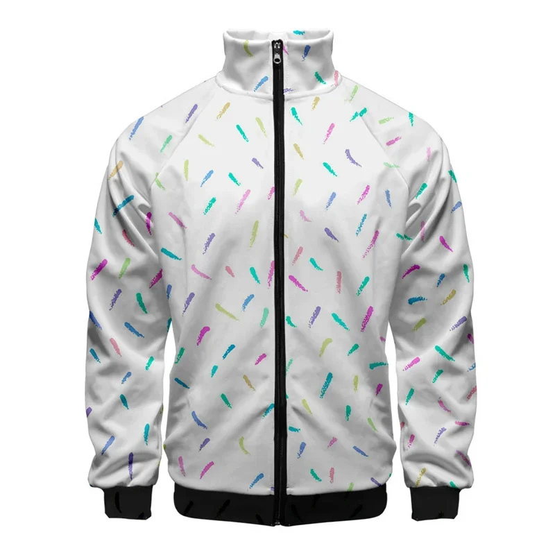thumbnail image 1 of Chaqueta con estampado geométrico en 3D para hombre, abrigo de manga larga con estampado moderno, ropa de calle, chaquetas deportivas de gran tamaño con cremallera y personalidad, 1 of 5