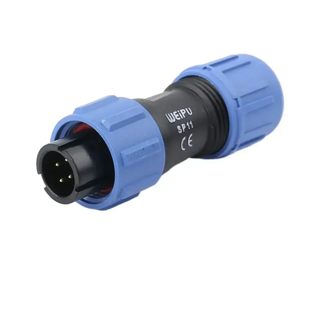 Waterproof Industrial Electrical Connector with Weld Wire Panel, IP68 Rating